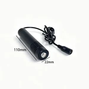 520nm Green Laser Positioning Module 22x110mm Dimension Drawing with Product Specifications