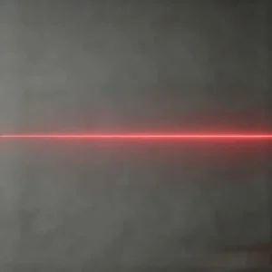 Red line laser module projecting a straight beam for positioning alignment