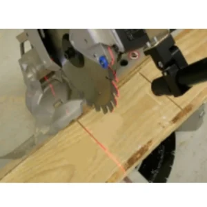 Red laser positioning module for wood cutting alignment