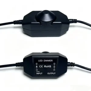 Rotary knob for continuous laser brightness adjustment