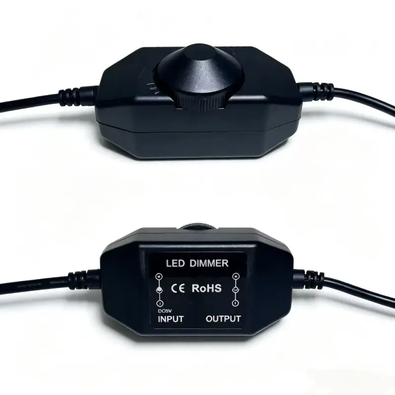 Rotary knob for continuous laser brightness adjustment
